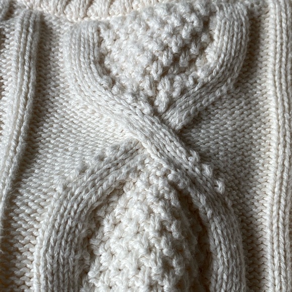 L.L.Bean Fisherman Cable Knit Organic Cotton Crew Neck Sweater-Sz XL/XXL - Picture 4 of 16